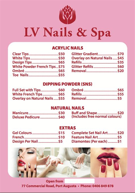 lv design nails|lv nails and spa prices.